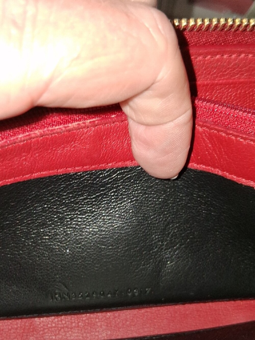 Yves Saint Laurent Burgundy Leather Zip-Around Wallet Pre-loved W/COA - Picture 11 of 13